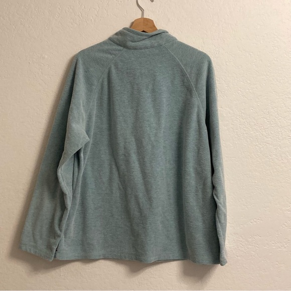Eddie Bauer Sky Blue Green Quarter Zip Fleece, Size XXL - Picture 3 of 5